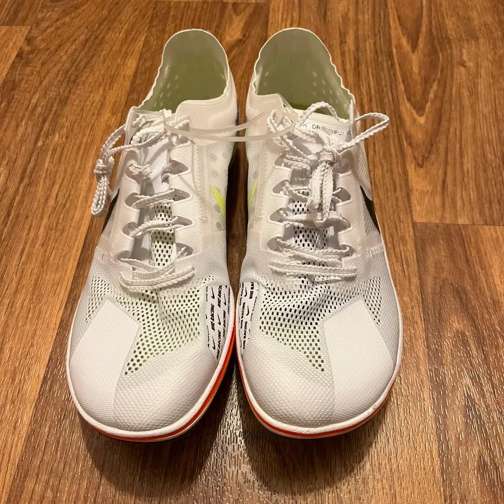 Nike Running Shoes Men 8.5 White‎ ZoomX Dragonfly XC W/ Spikes DX7992-100 Racing